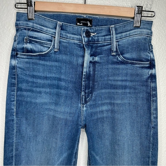 Mother Mid Rise Dazzler Ankle Fray jeans We The Animals 26 - Picture 2 of 15